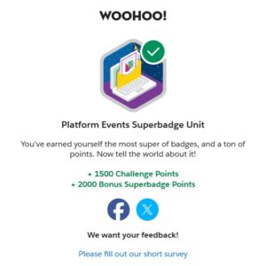 Platform Events Superbadge Unit