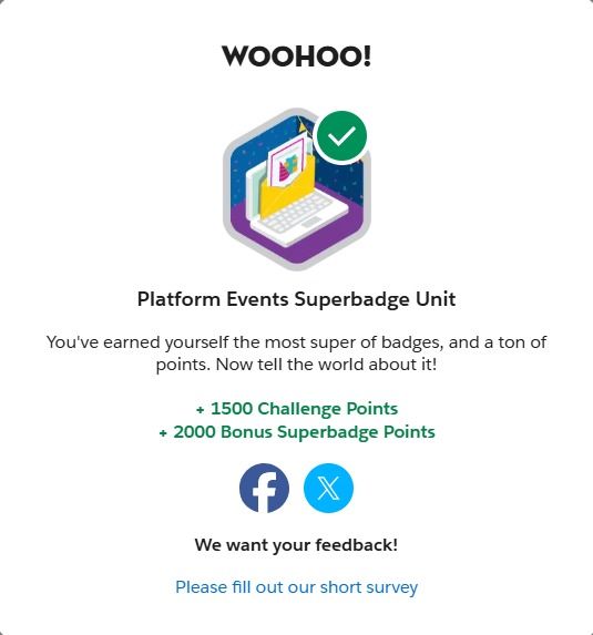 Platform Events Superbadge Unit