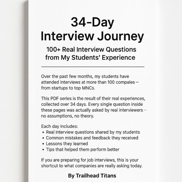 Crack the Interview: Real Questions, Real Struggles – My Students' 34-Day Journey