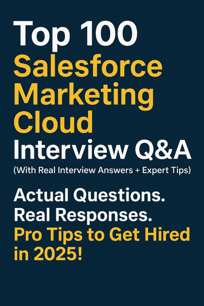 Top 100 Salesforce Marketing Cloud Interview Q&A (With Real Interview Answers + Expert Tips)