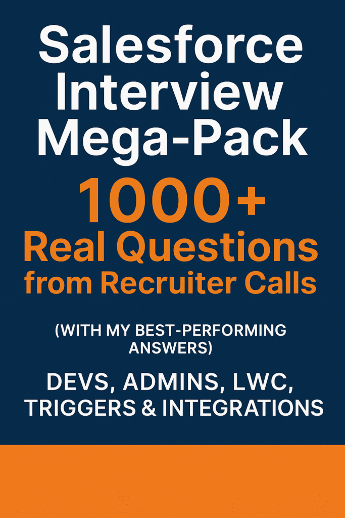 Salesforce Interview Mega-Pack: 1000+ Real Questions from Recruiter Calls (With My Best-Performing Answers)