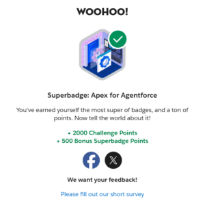 Superbadge: Apex for Agentforce