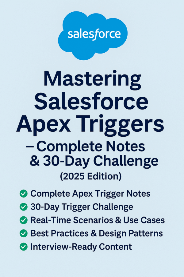 Mastering Salesforce Apex Triggers – Complete Notes & 30-Day Challenge (2025 Edition)