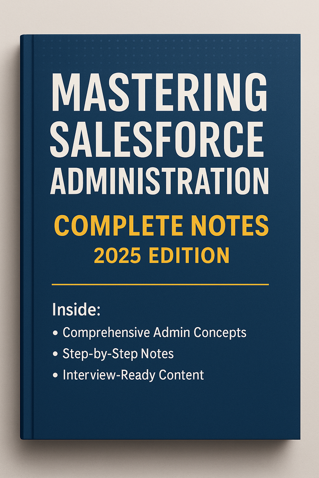Mastering Salesforce Administration – Complete Notes 2025 Edition
